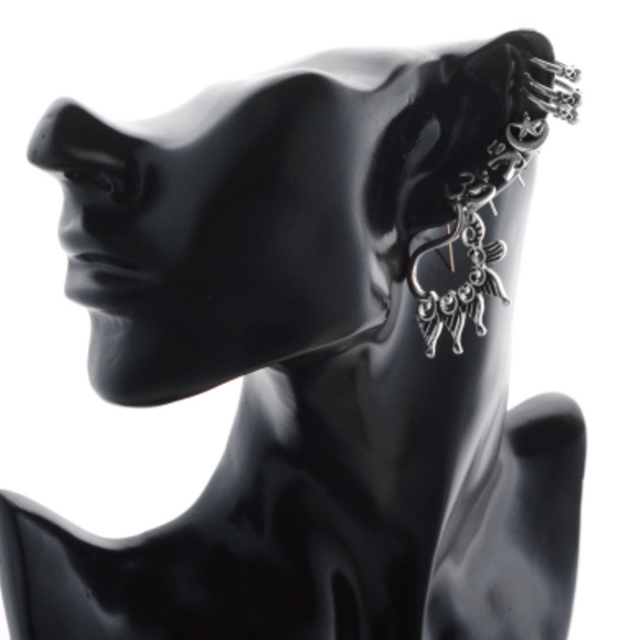 'Reincarnation' 7pcs Moon Star Feather Earring Set - Picture 7 of 8